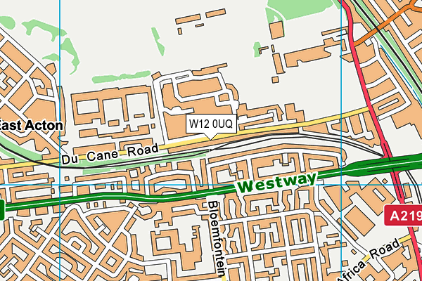 W12 0UQ map - OS VectorMap District (Ordnance Survey)