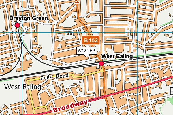 W12 2FP map - OS VectorMap District (Ordnance Survey)