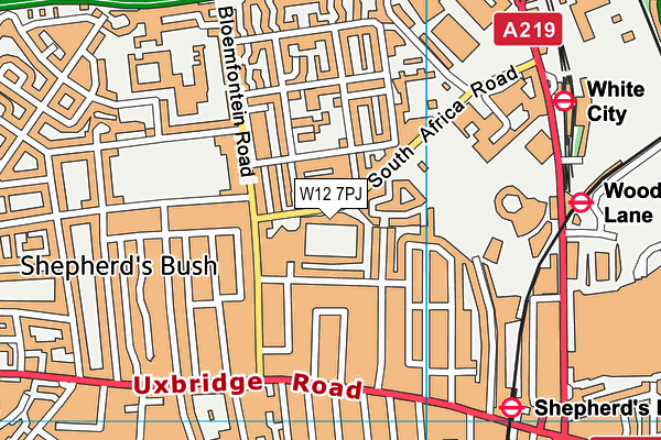 Queens Park Rangers (Loftus Road) map (W12 7PJ) - OS VectorMap District (Ordnance Survey)
