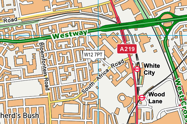 Ark White City Primary Academy map (W12 7PT) - OS VectorMap District (Ordnance Survey)