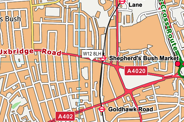St Stephen's CofE Primary School map (W12 8LH) - OS VectorMap District (Ordnance Survey)