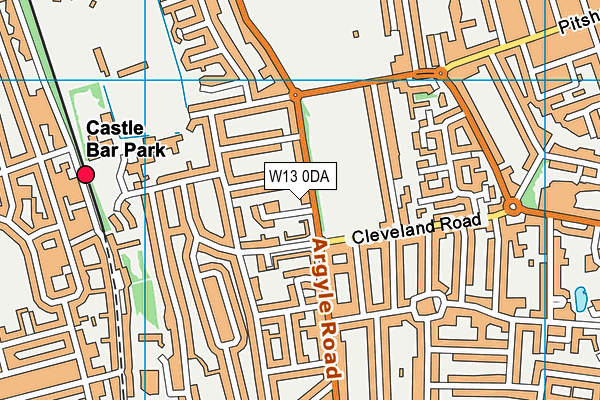 Thames Valley University (Closed) map (W13 0DA) - OS VectorMap District (Ordnance Survey)
