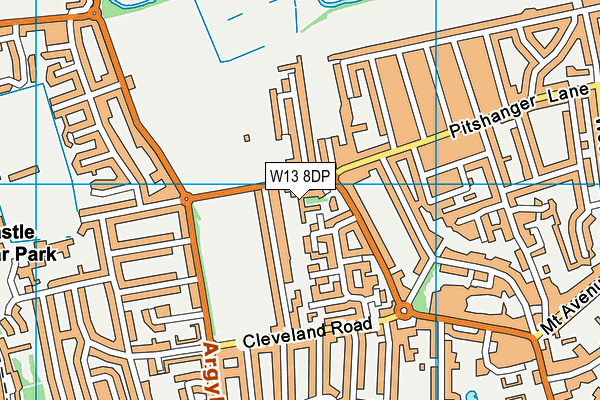 W13 8DP map - OS VectorMap District (Ordnance Survey)