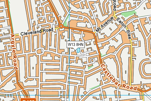 W13 8HN map - OS VectorMap District (Ordnance Survey)