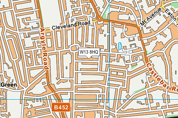 W13 8HQ map - OS VectorMap District (Ordnance Survey)