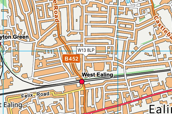 W13 8LP map - OS VectorMap District (Ordnance Survey)