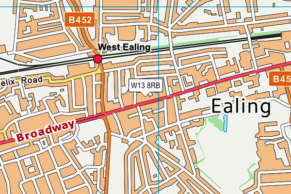 The Gym Group (London Ealing) map (W13 8RB) - OS VectorMap District (Ordnance Survey)