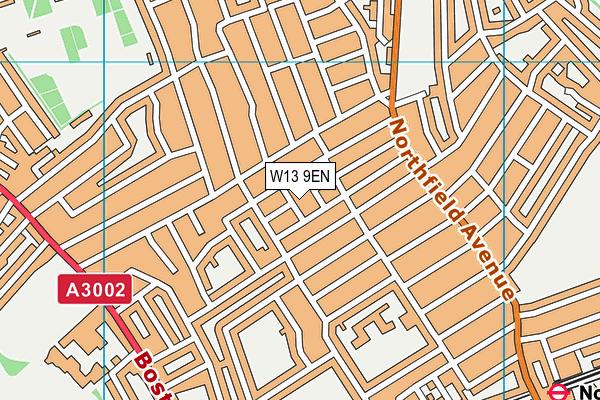 W13 9EN map - OS VectorMap District (Ordnance Survey)