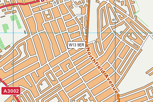 W13 9ER map - OS VectorMap District (Ordnance Survey)