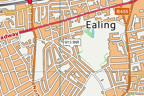 W13 9NR map - OS VectorMap District (Ordnance Survey)