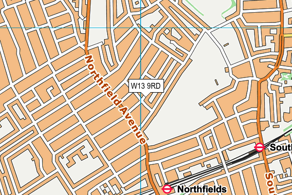 W13 9RD map - OS VectorMap District (Ordnance Survey)