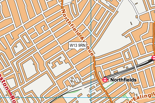 W13 9RN map - OS VectorMap District (Ordnance Survey)