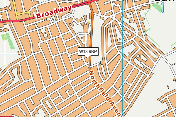 W13 9RP map - OS VectorMap District (Ordnance Survey)