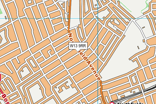 W13 9RR map - OS VectorMap District (Ordnance Survey)