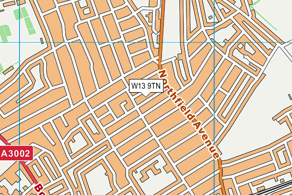 W13 9TN map - OS VectorMap District (Ordnance Survey)