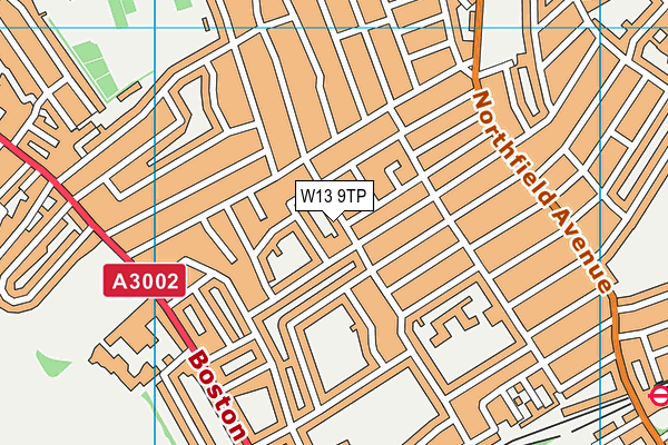W13 9TP map - OS VectorMap District (Ordnance Survey)