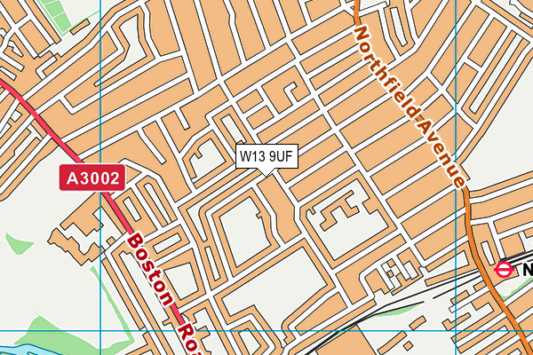 W13 9UF map - OS VectorMap District (Ordnance Survey)