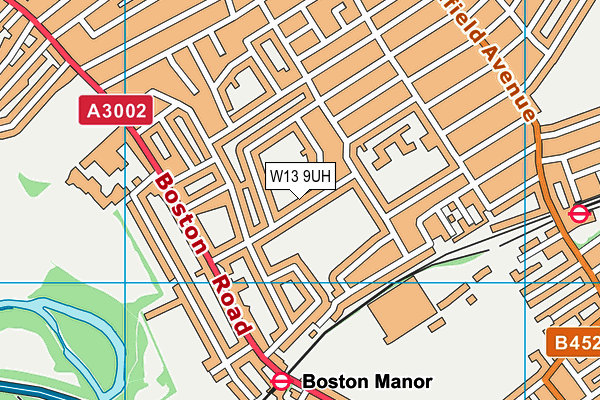 W13 9UH map - OS VectorMap District (Ordnance Survey)