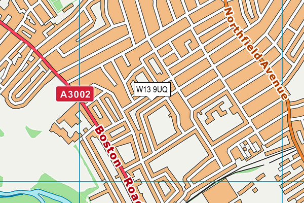 W13 9UQ map - OS VectorMap District (Ordnance Survey)
