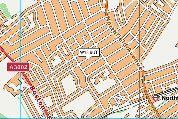 W13 9UT map - OS VectorMap District (Ordnance Survey)