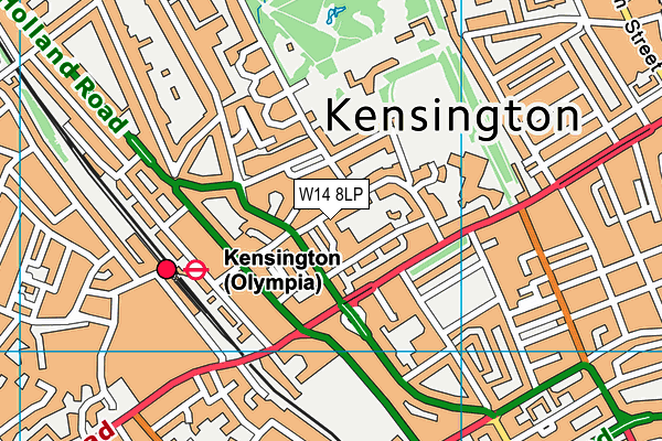 W14 8LP map - OS VectorMap District (Ordnance Survey)