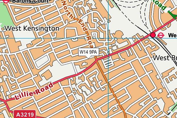 Normand Croft Community School for Early Years and Primary Education map (W14 9PA) - OS VectorMap District (Ordnance Survey)