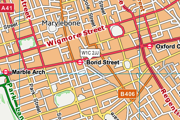 W1C 2JJ map - OS VectorMap District (Ordnance Survey)