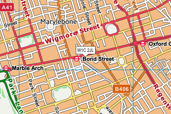 W1C 2JL map - OS VectorMap District (Ordnance Survey)