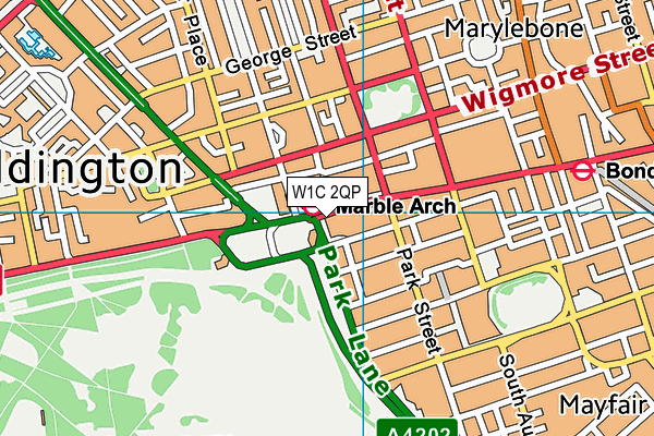 W1C 2QP map - OS VectorMap District (Ordnance Survey)