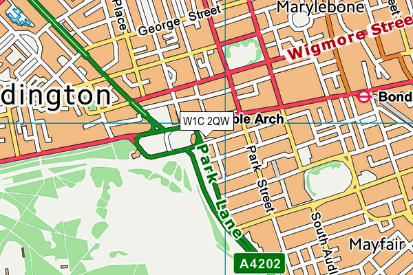 W1C 2QW map - OS VectorMap District (Ordnance Survey)