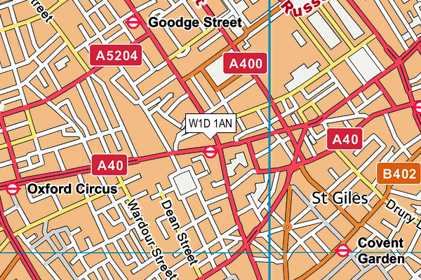 W1D 1AN map - OS VectorMap District (Ordnance Survey)