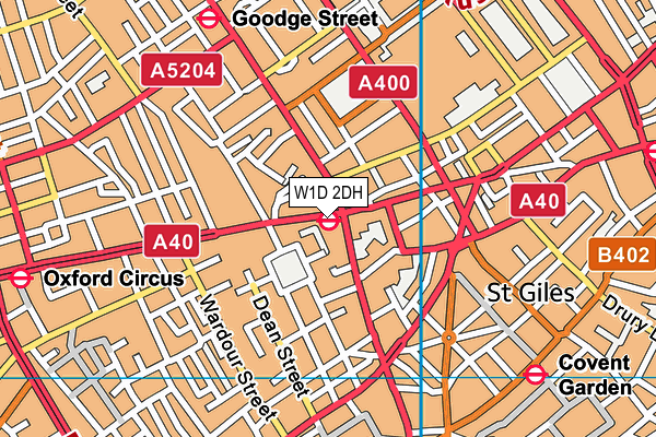 W1D 2DH map - OS VectorMap District (Ordnance Survey)