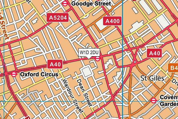 W1D 2DU map - OS VectorMap District (Ordnance Survey)