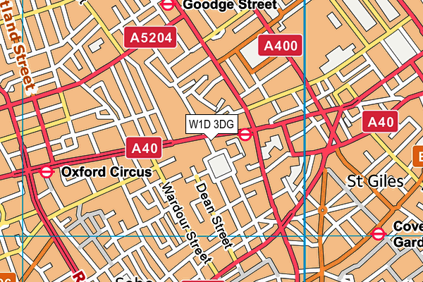 W1D 3DG map - OS VectorMap District (Ordnance Survey)