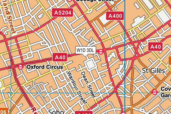 W1D 3DL map - OS VectorMap District (Ordnance Survey)