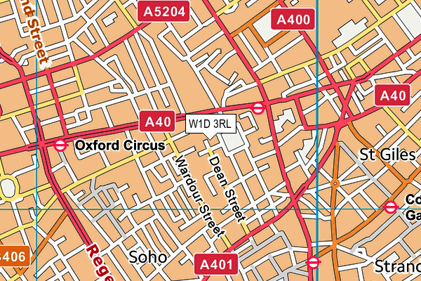 W1D 3RL map - OS VectorMap District (Ordnance Survey)