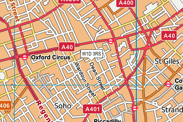 W1D 3RS map - OS VectorMap District (Ordnance Survey)