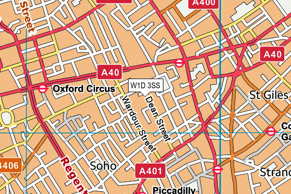 W1D 3SS map - OS VectorMap District (Ordnance Survey)