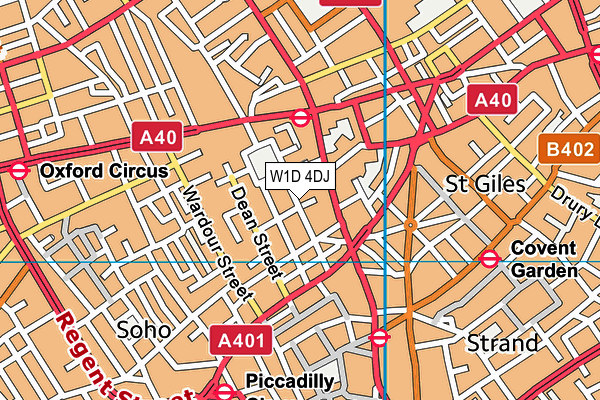 W1D 4DJ map - OS VectorMap District (Ordnance Survey)