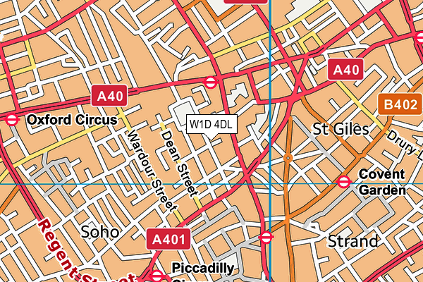 W1D 4DL map - OS VectorMap District (Ordnance Survey)