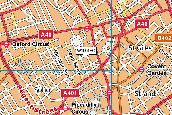 W1D 4EG map - OS VectorMap District (Ordnance Survey)