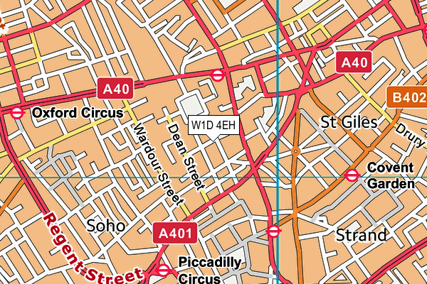 W1D 4EH map - OS VectorMap District (Ordnance Survey)