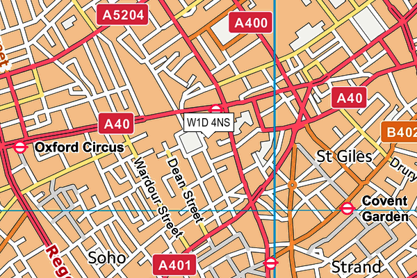 W1D 4NS map - OS VectorMap District (Ordnance Survey)