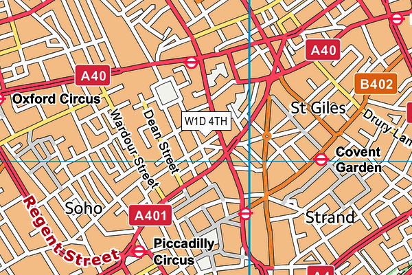 W1D 4TH map - OS VectorMap District (Ordnance Survey)