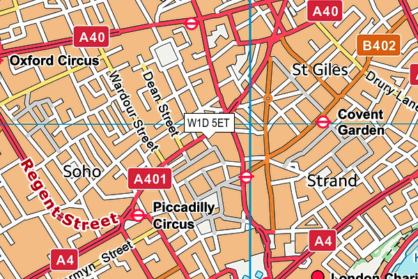 W1D 5ET map - OS VectorMap District (Ordnance Survey)