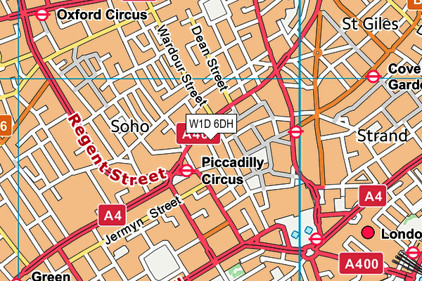 W1D 6DH map - OS VectorMap District (Ordnance Survey)