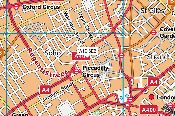 W1D 6EB map - OS VectorMap District (Ordnance Survey)