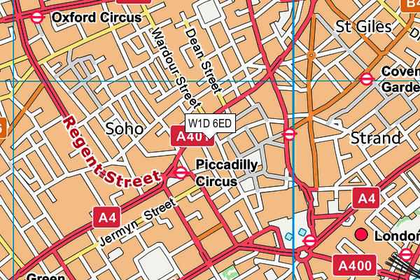 W1D 6ED map - OS VectorMap District (Ordnance Survey)