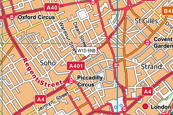 W1D 6NB map - OS VectorMap District (Ordnance Survey)