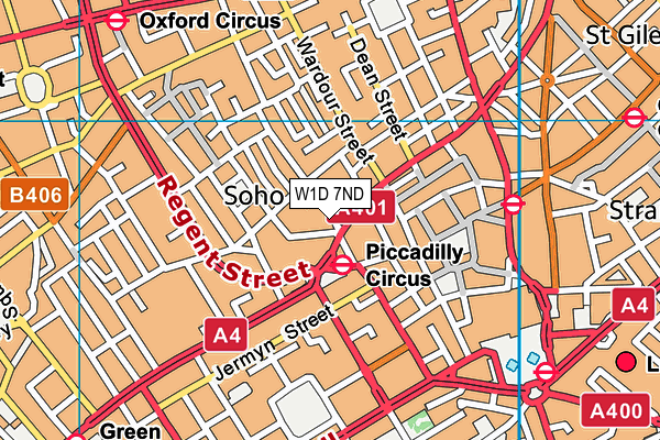 W1D 7ND map - OS VectorMap District (Ordnance Survey)